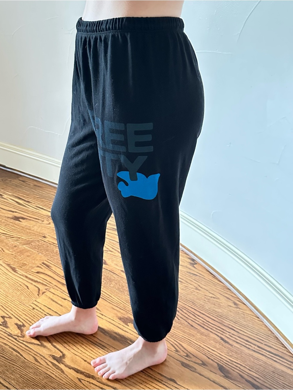 FREECITY Superblack with Blue Dove Low-Crotch Jogger Pants NWOT size XS🌸